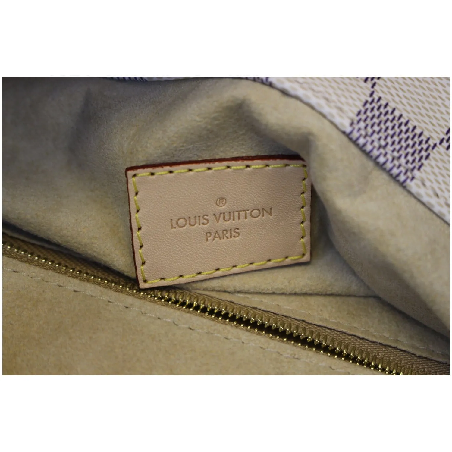 LOUIS VUITTON Artsy MM Damier Azur Shoulder Bag White