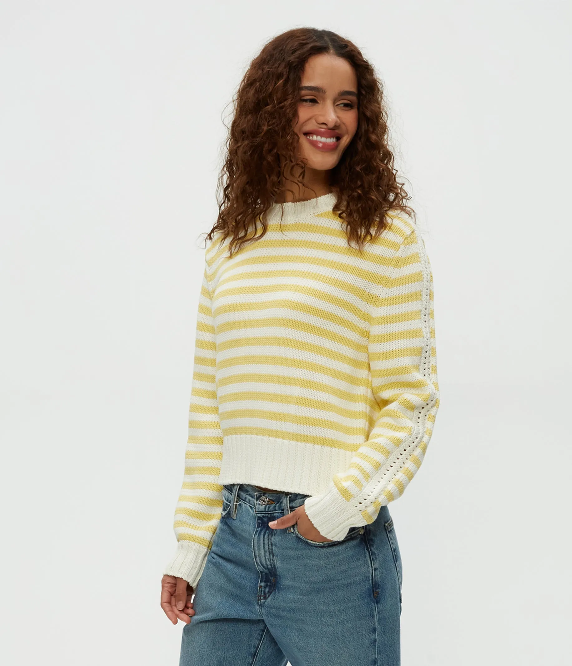 Merle Striped Crewneck Sweater
