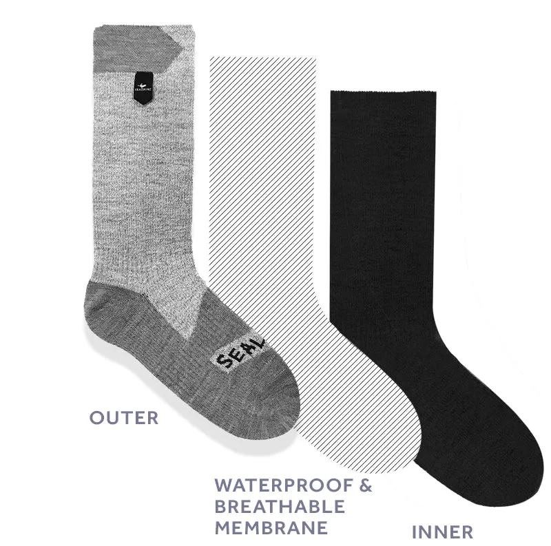 Sealskinz Scoulton Waterproof Warm Weather Mid Lenght with Hydrostop Socks